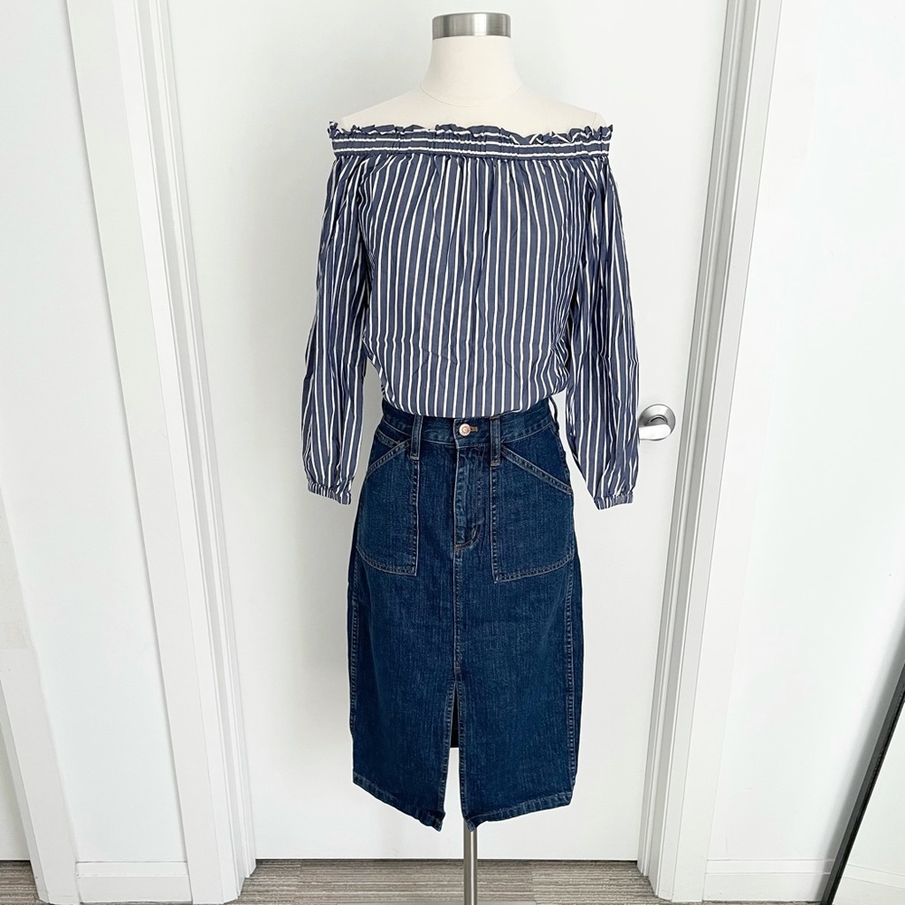 J.Crew | Striped Off-Shoulder Top - Picture 10 of 10